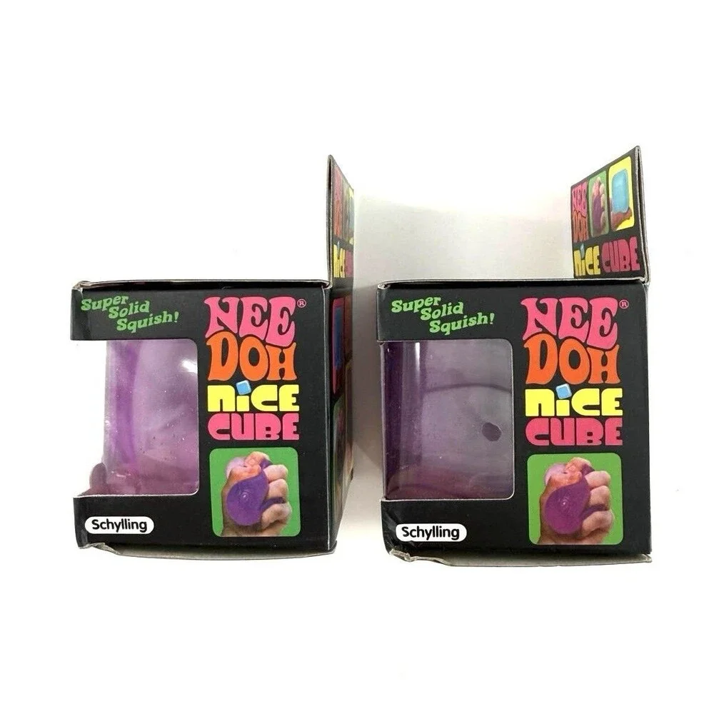 Nee Doh Nice Cube PURPLE Schylling Slow Squish Fidget Sensory Toy - Picture 5 of 9